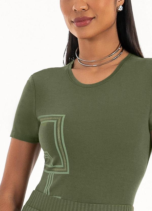 Habana - Blusa em Viscose Verde Escuro 3