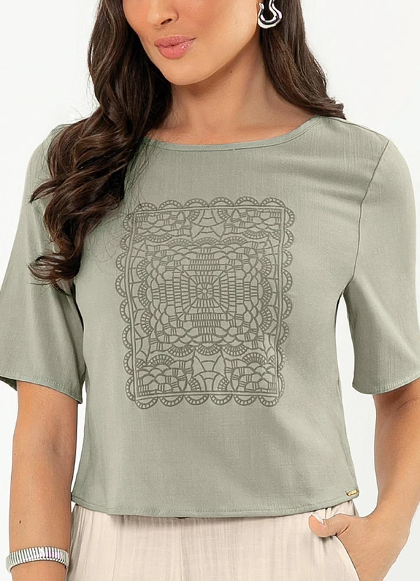 Cativa - Blusa em Viscose Verde 3