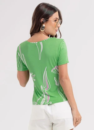 Habana - Blusa em Viscose Verde - HABANA