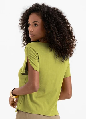 Cativa - Blusa em Viscose Verde - CATIVA