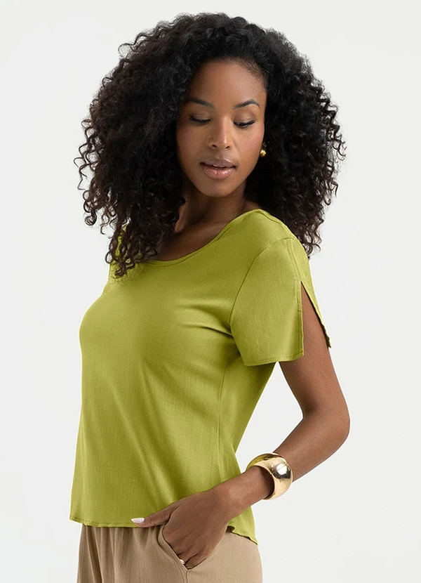 Cativa - Blusa em Viscose Verde 1