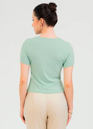 Cativa - Blusa em Viscose Verde - CATIVA