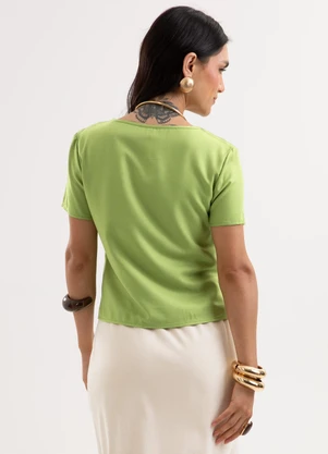 Cativa - Blusa em Viscose Verde - CATIVA