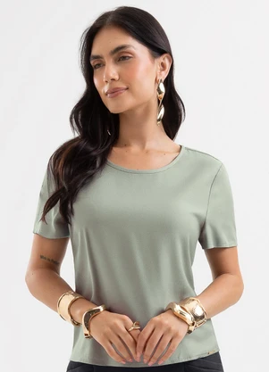 Cativa - Blusa em Viscose Verde - CATIVA