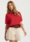 Gris - Blusa em Viscose Vermelho - variação: Vermelho