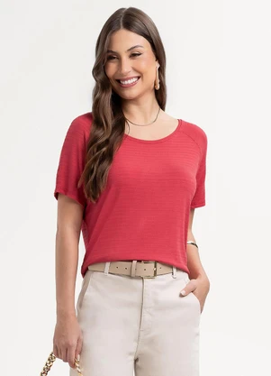 Habana - Blusa em Viscose Vermelho - HABANA