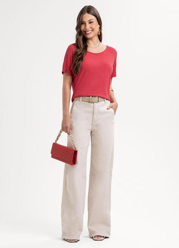 Habana - Blusa em Viscose Vermelho 3