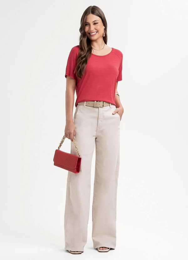 Habana - Blusa em Viscose Vermelho 3