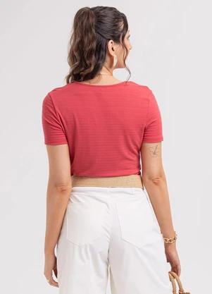 Habana - Blusa em Viscose Vermelho - HABANA