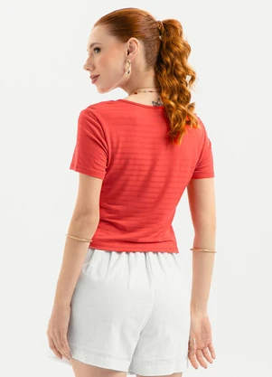 Cativa - Blusa em Viscose Vermelho - CATIVA