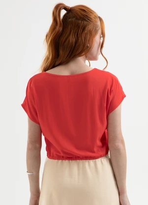 Cativa You - Blusa em Viscose Vermelho - CATIVA YOU