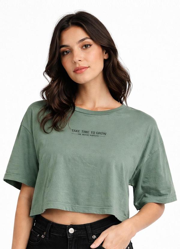 Infinita Cor - Blusa em Viscotorcion Verde