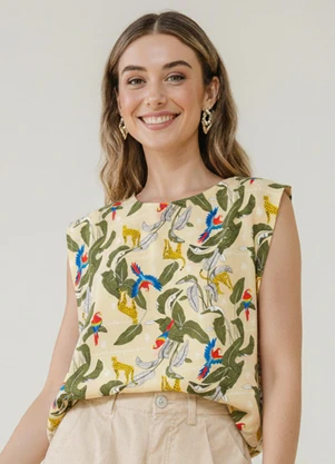 Fakini - Blusa Est. Baunilha - FAKINI