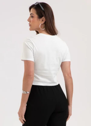 Habana - Blusa Estampa Puff com Glitter em Algodão Branco - HABANA