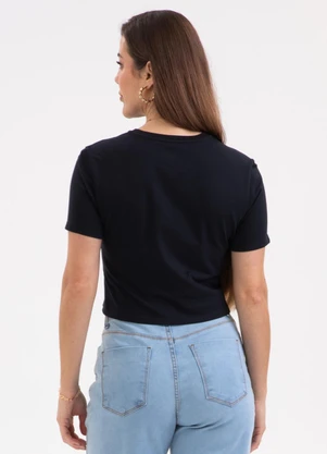 Habana - Blusa Estampa Puff com Glitter em Algodão Preto - HABANA