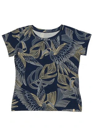 Soft Bonni - Blusa Estampada Adulto Feminino Azul - SOFT BONNI