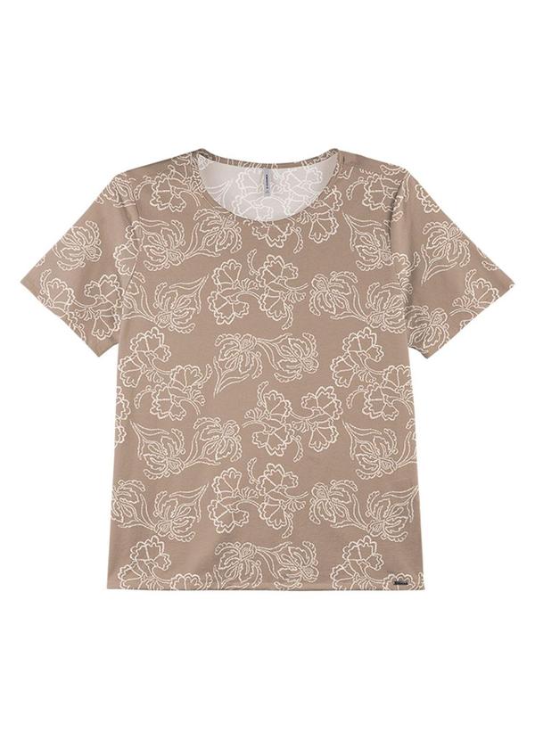 Rezzato - Blusa Estampada Adulto Feminino Bege 1