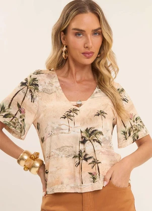 Doce Trama - Blusa Estampada Boho Estampado - DOCE TRAMA