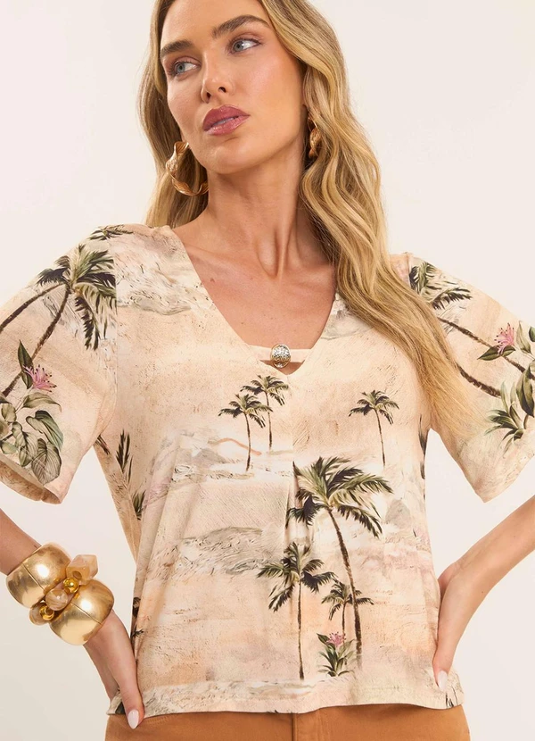 Doce Trama - Blusa Estampada Boho Estampado 5