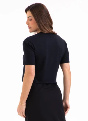Habana - Blusa Estampada com Bordado em Algodão Preto - HABANA