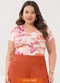 Lunender Mais Mulher - Blusa Estampada D Plus Size Laranja - variação: Laranja