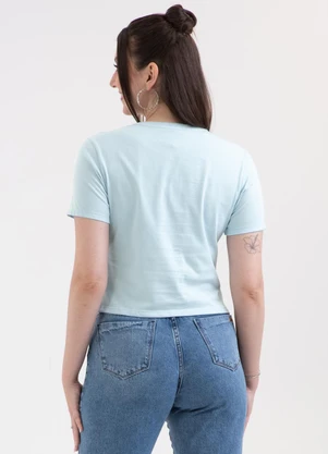 Habana - Blusa Estampada em Algodão Azul - HABANA