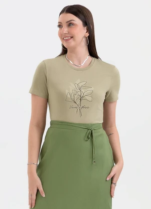 Habana - Blusa Estampada em Algodão Marrom - HABANA