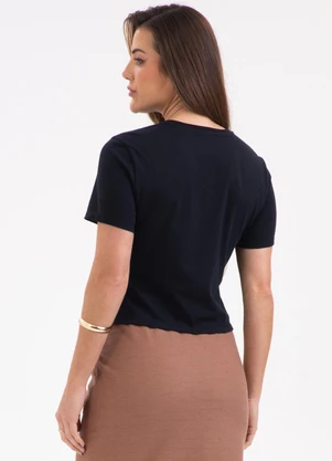 Habana - Blusa Estampada em Algodão Preto - HABANA