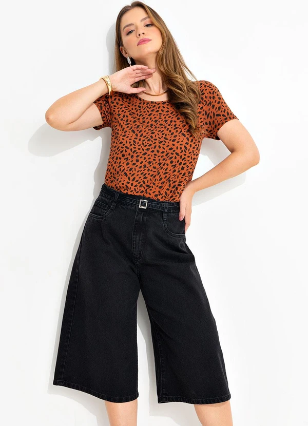 Quintess - Blusa Estampada em Malha de Viscose