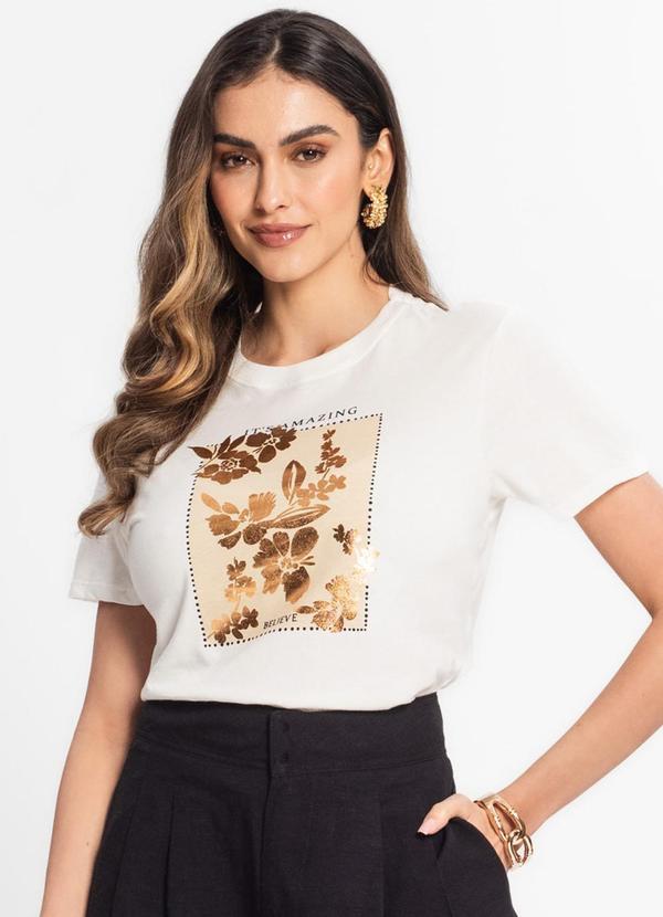 Select - Blusa Estampada Feminina Bege