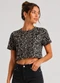 Infinita Cor - Blusa Estampada Feminina em Viscose Bege - variação: Bege