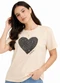 Infinita Cor - Blusa Feminina Manga Curta Branco - variação: Bege