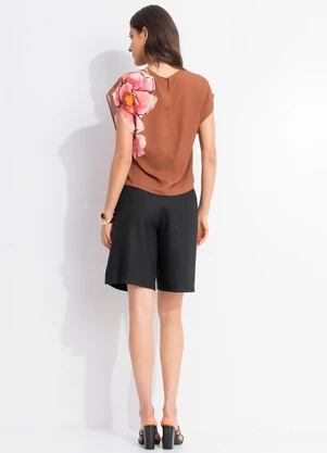 Colcci - Blusa Estampada Marrom - COLCCI