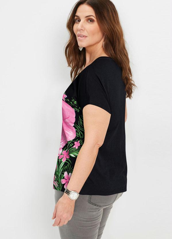 Outlet - Blusa Estampada Preta 6