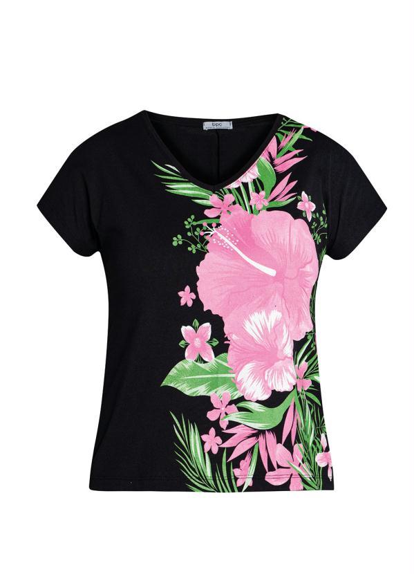 Outlet - Blusa Estampada Preta 8