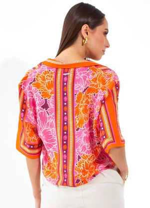 Colcci - Blusa Estampada Rosa - COLCCI