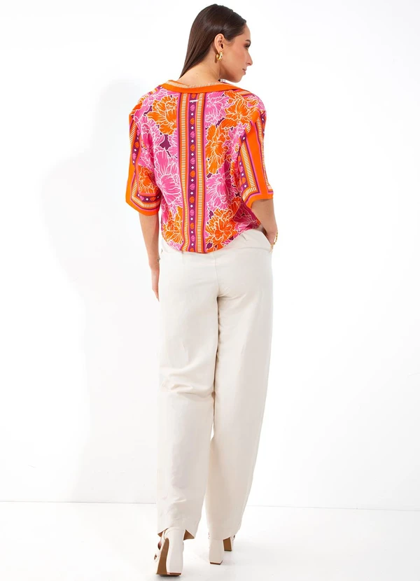 Colcci - Blusa Estampada Rosa 4