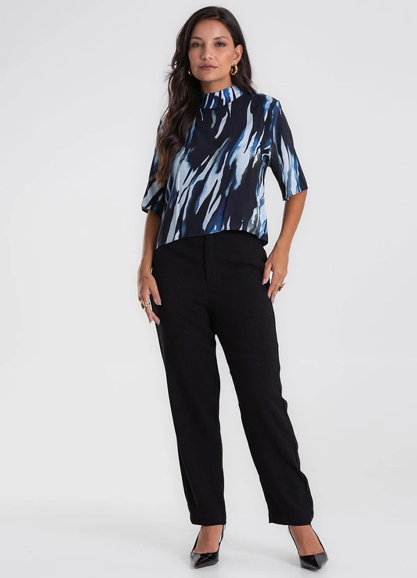 Endless - Blusa Estampada Viscose Khyara Azul 3