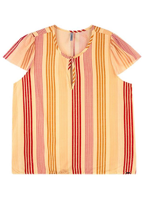 Outlet - Blusa Estampas do Verão Adulto Feminino Laranja