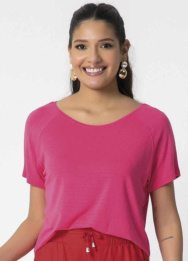 Habana - Blusa Estilosa com Brilho Rosa