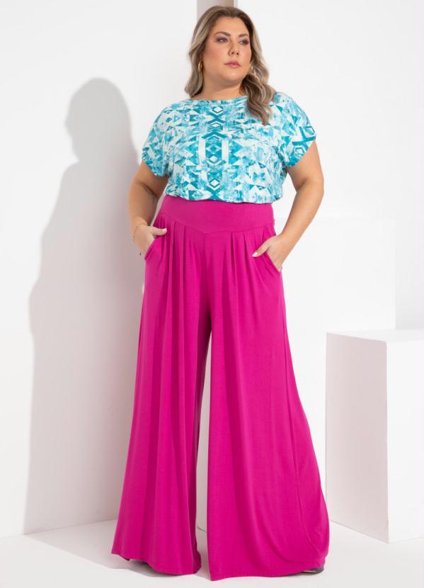 Outlet - Blusa Étnica Azul com Detalhe nas Costas 3