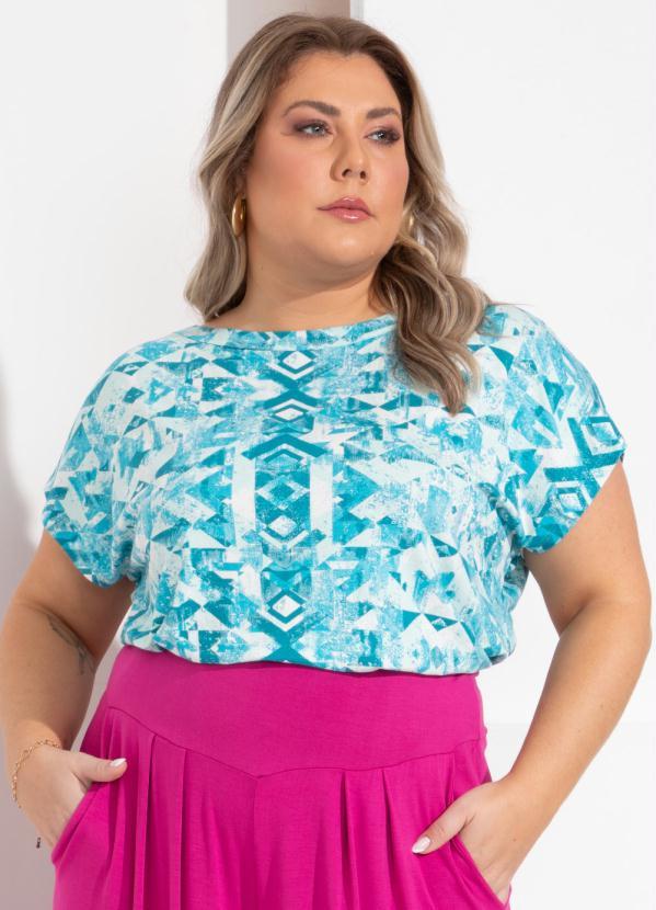 Outlet - Blusa Étnica Azul com Detalhe nas Costas 5