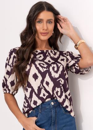 Blusa (tnico Bicolor) em Malha Fria
