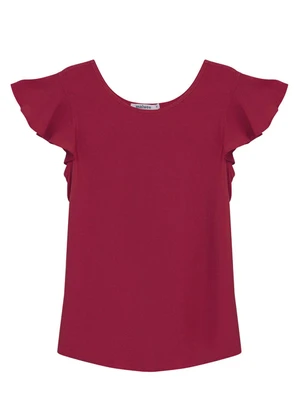 Malwee - Blusa Evasê em Viscose Bordô - MALWEE