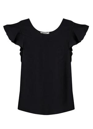 Malwee - Blusa Evasê em Viscose Preto - MALWEE