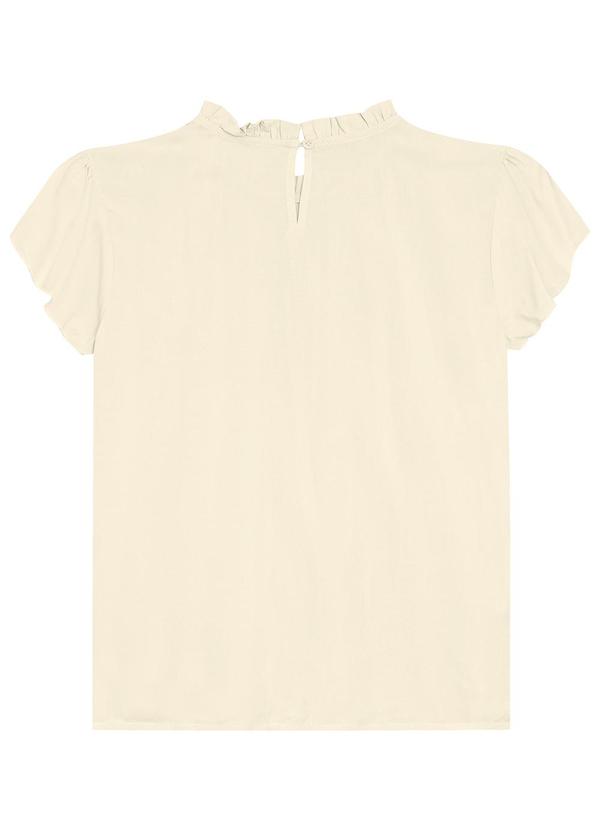 Malwee - Blusa Evasê em Viscose Sarjada Bege 6
