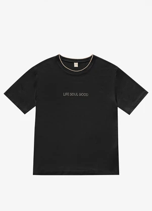 Rovitex - Blusa Feminia Viscotorcion Preto - ROVITEX