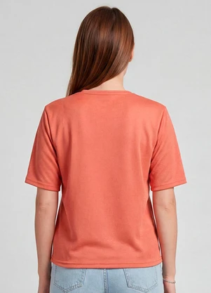 Infinita Cor - Blusa Feminina 100% Poliéster Básica Laranja - INFINITA COR