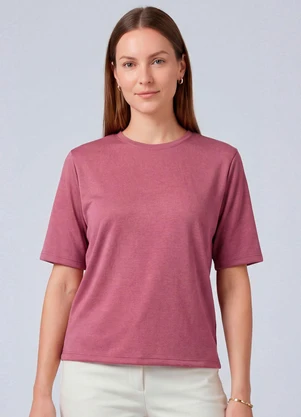 Infinita Cor - Blusa Feminina 100% Poliéster Básica Rosa - INFINITA COR