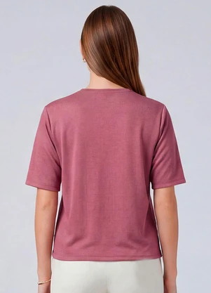 Infinita Cor - Blusa Feminina 100% Poliéster Básica Rosa - INFINITA COR